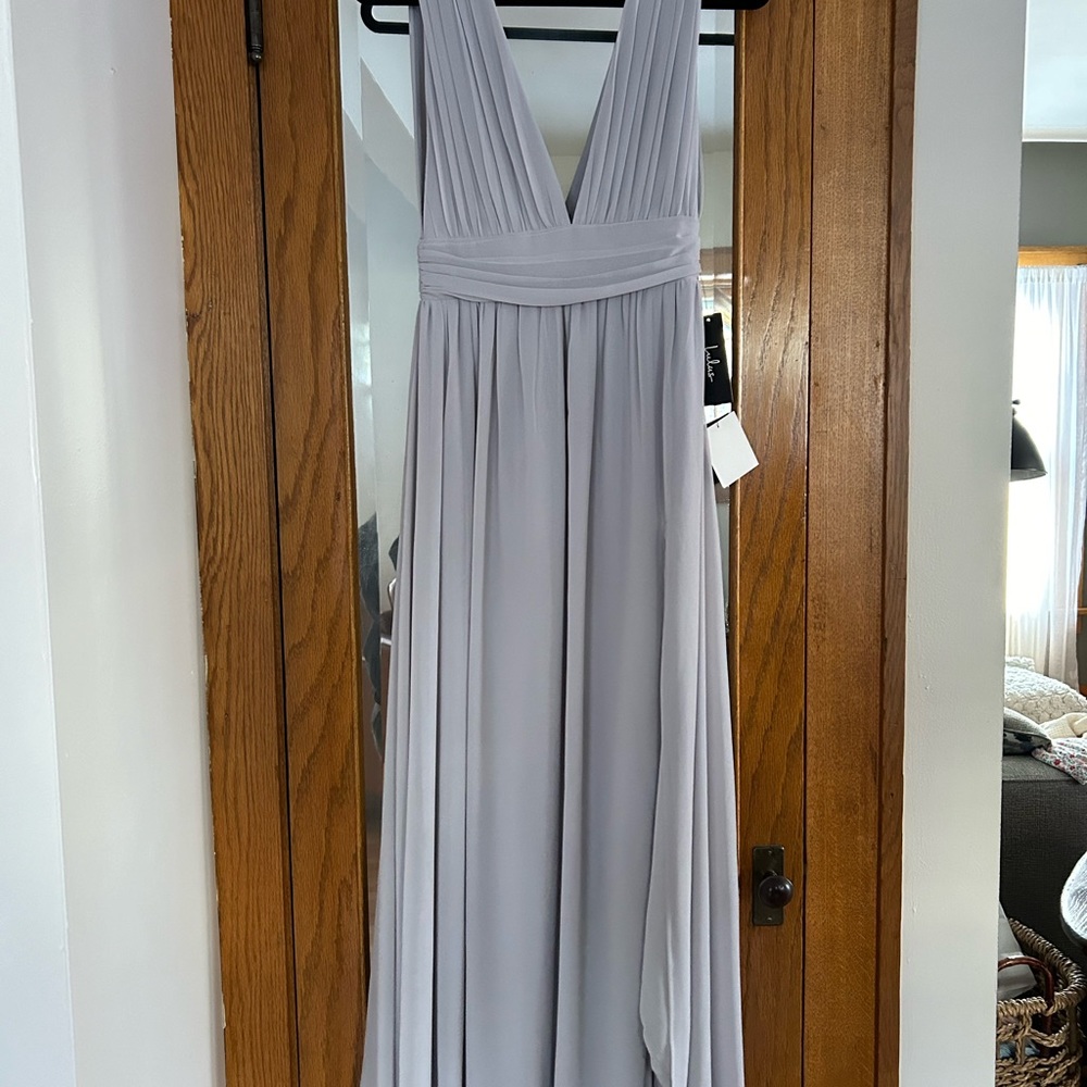 Lulus Heavenly Hues Maxi Dress, Light Gray, NWT